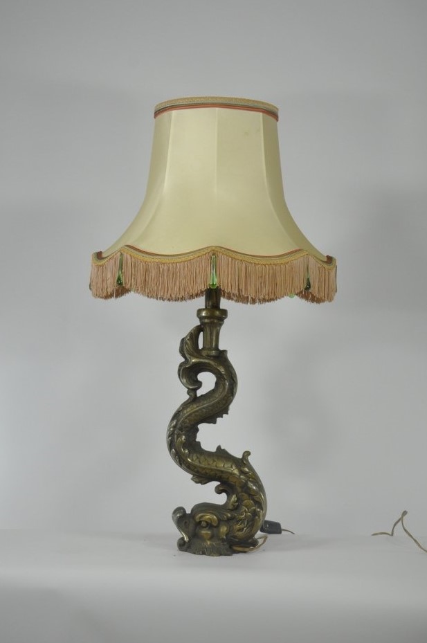 Винтажная бронзовая лампа из бронзы