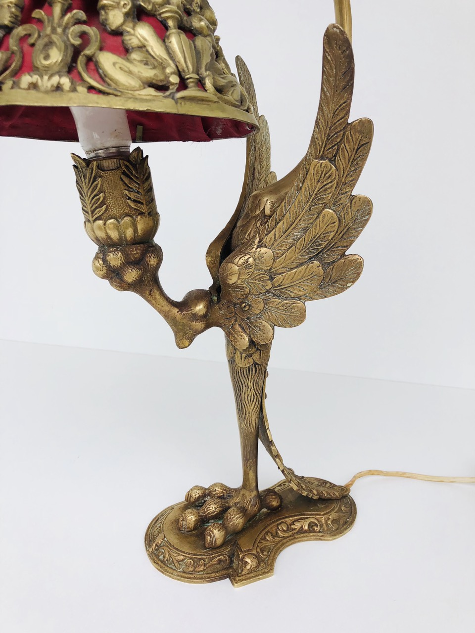 Антикварная настольная лампа из бронзы