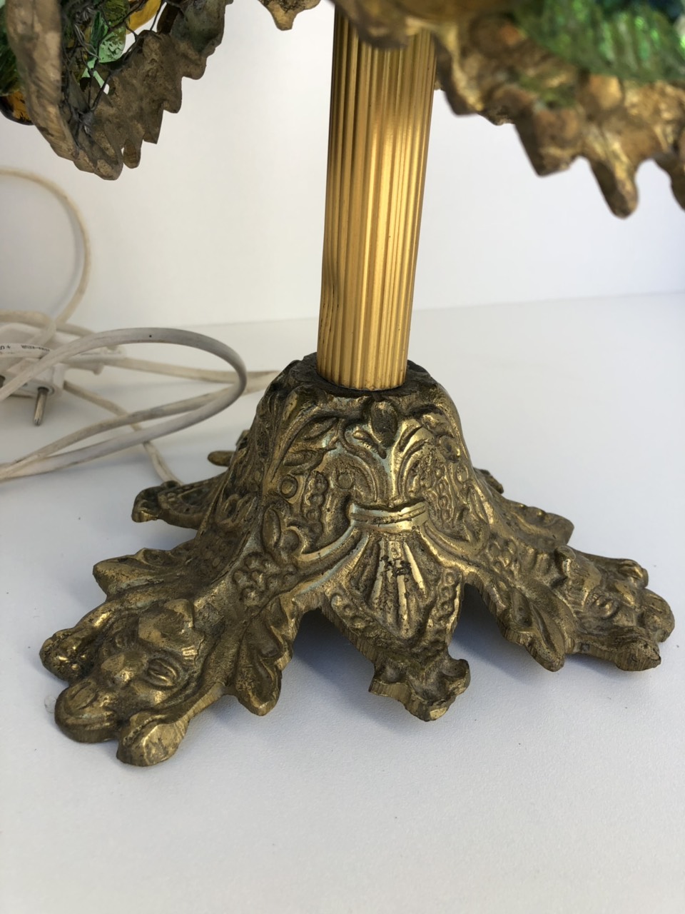 Винтажные  лампы из бронзы и стекла Мурано