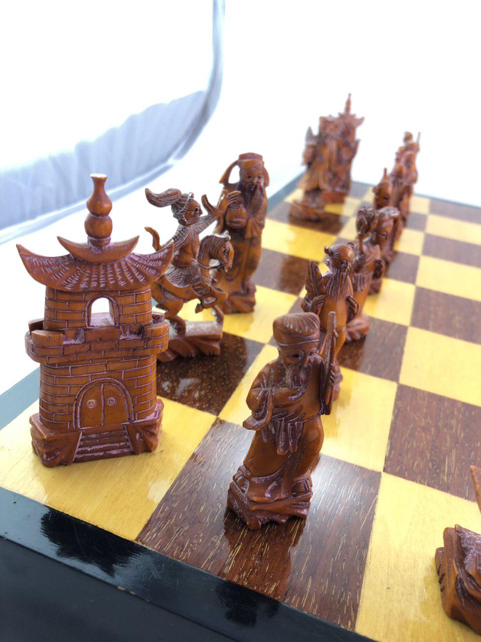 Винтажные шахматы ручной работы из слоновой кости