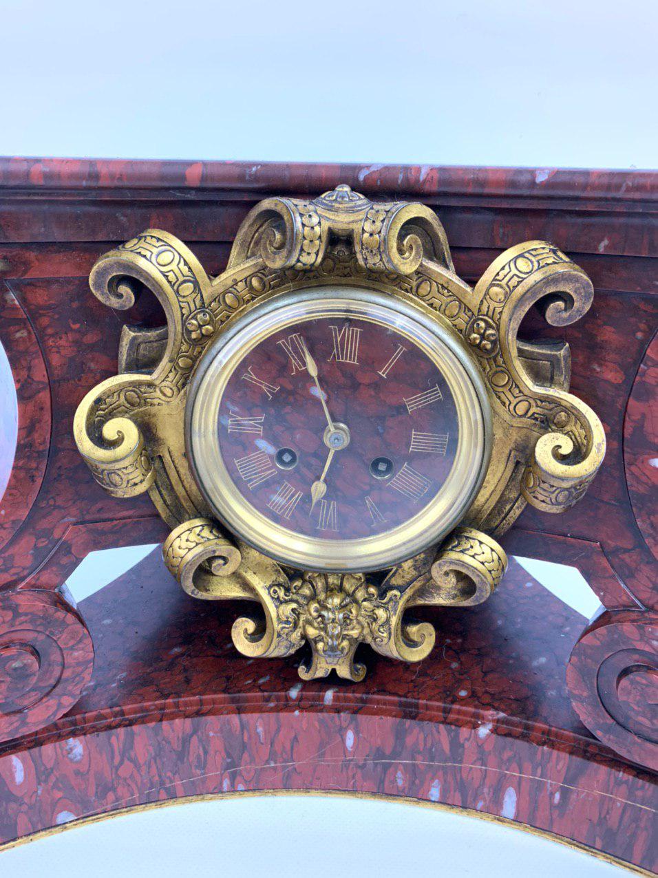 Антикварные мраморные часы