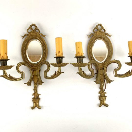 Антикварные бра с зеркалом в стиле  Людовика XVI