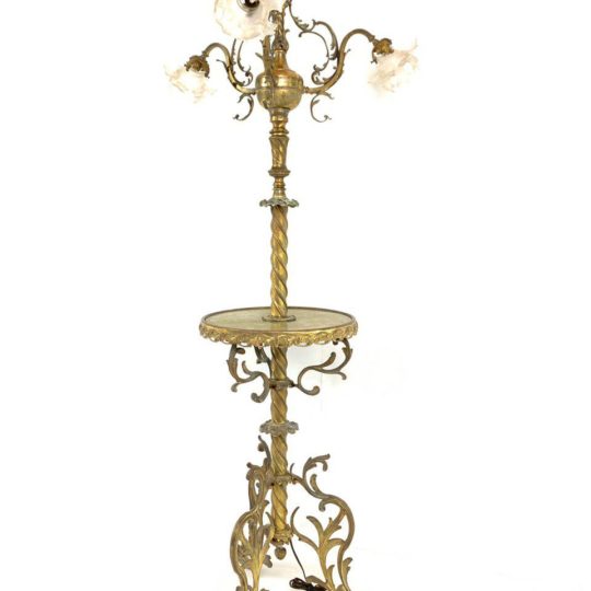 Антикварная напольная лампа из бронзы