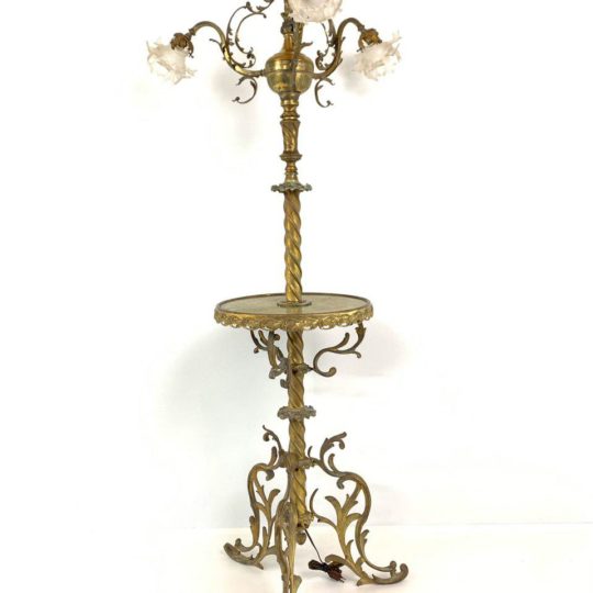Антикварная напольная лампа из бронзы