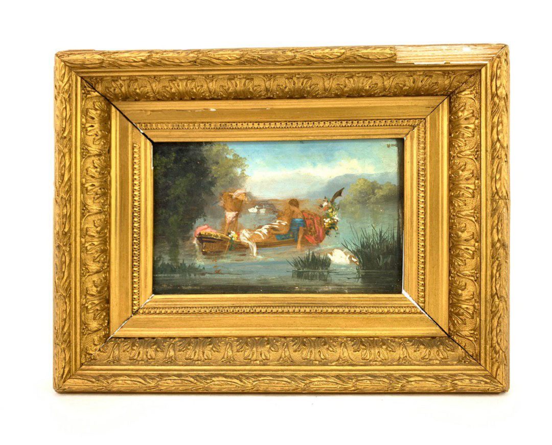 Антикварная картина конца 19-го века
