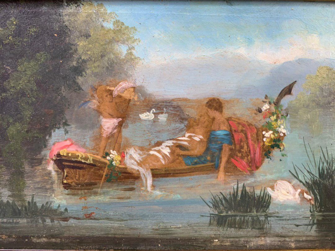 Антикварная картина конца 19-го века