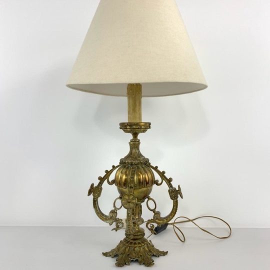 Антикварная лампа из бронзы