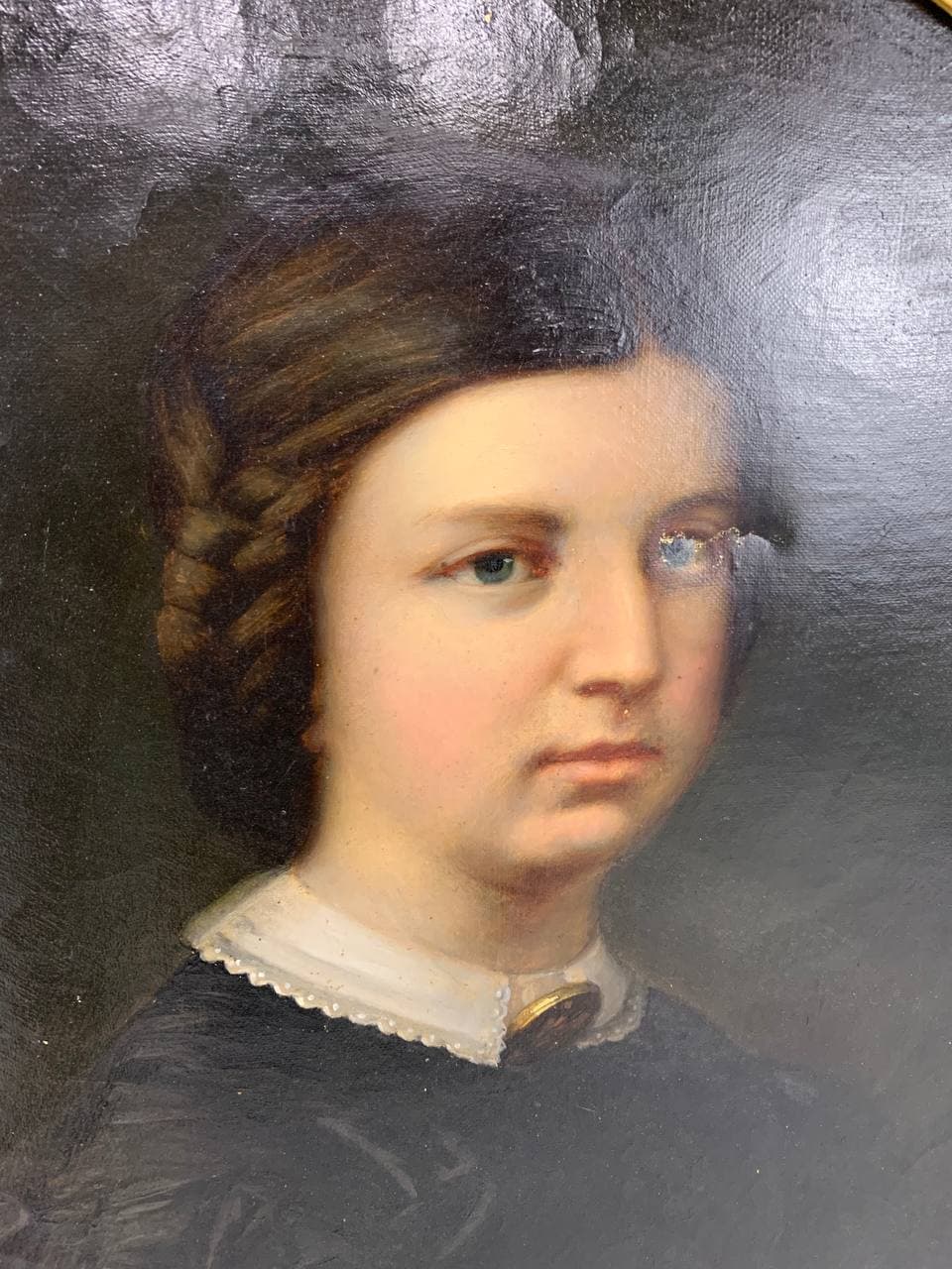 Антикварный портрет 19-го века