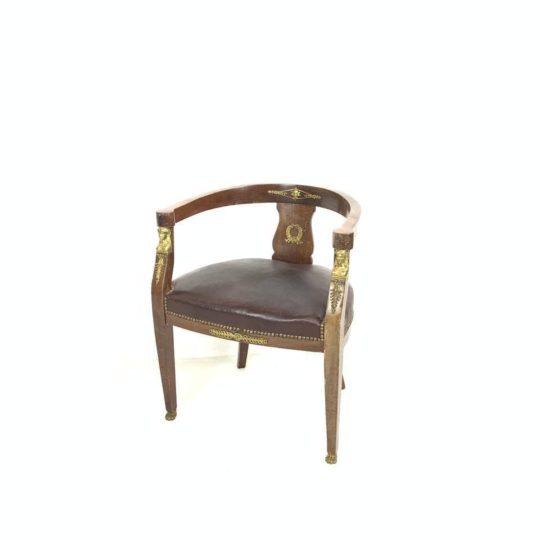 Антикварное кабинетное кресло в стиле Ампир