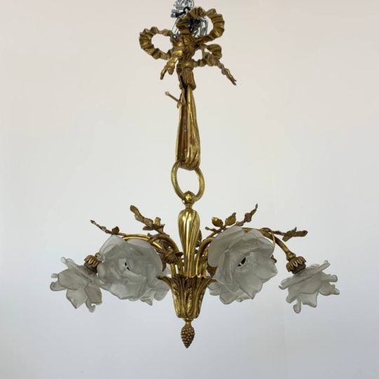 Антикварная люстра на 6 огней в стиле Louis XVI