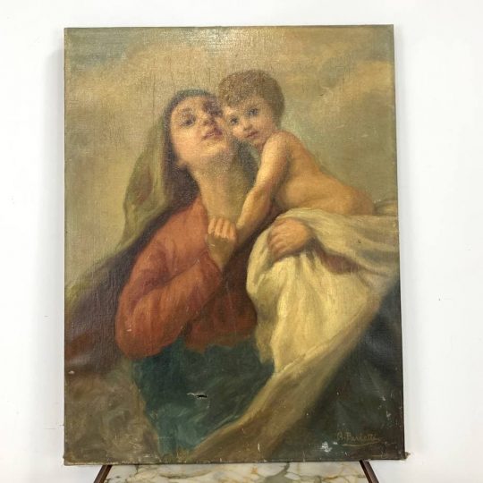 Антикварная живопись «Богородица»