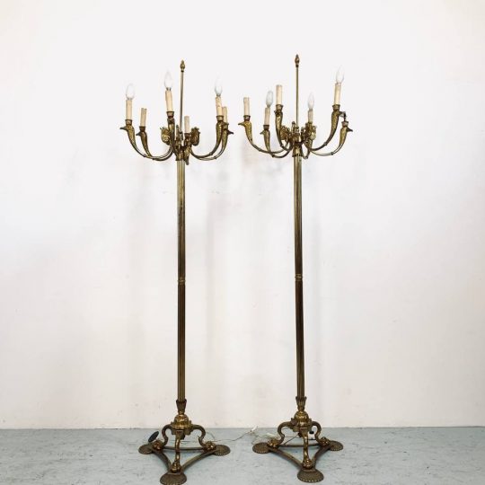 Винтажные напольные светильники из бронзы в стиле Ампир