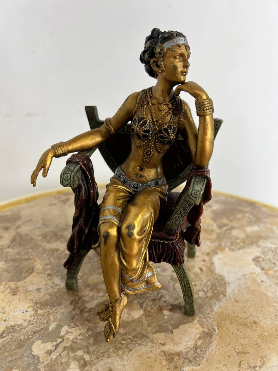 Антикварная коллекционная статуэтка «Восточная танцовщица»