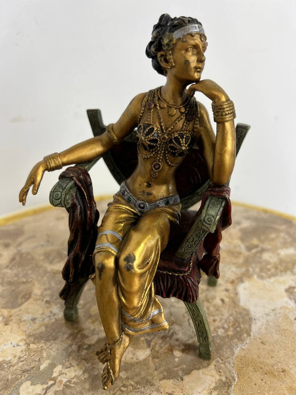 Антикварная коллекционная статуэтка «Восточная танцовщица»
