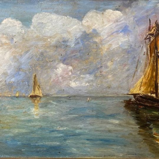Антикварная живопись «Морской пейзаж» (1935г.)