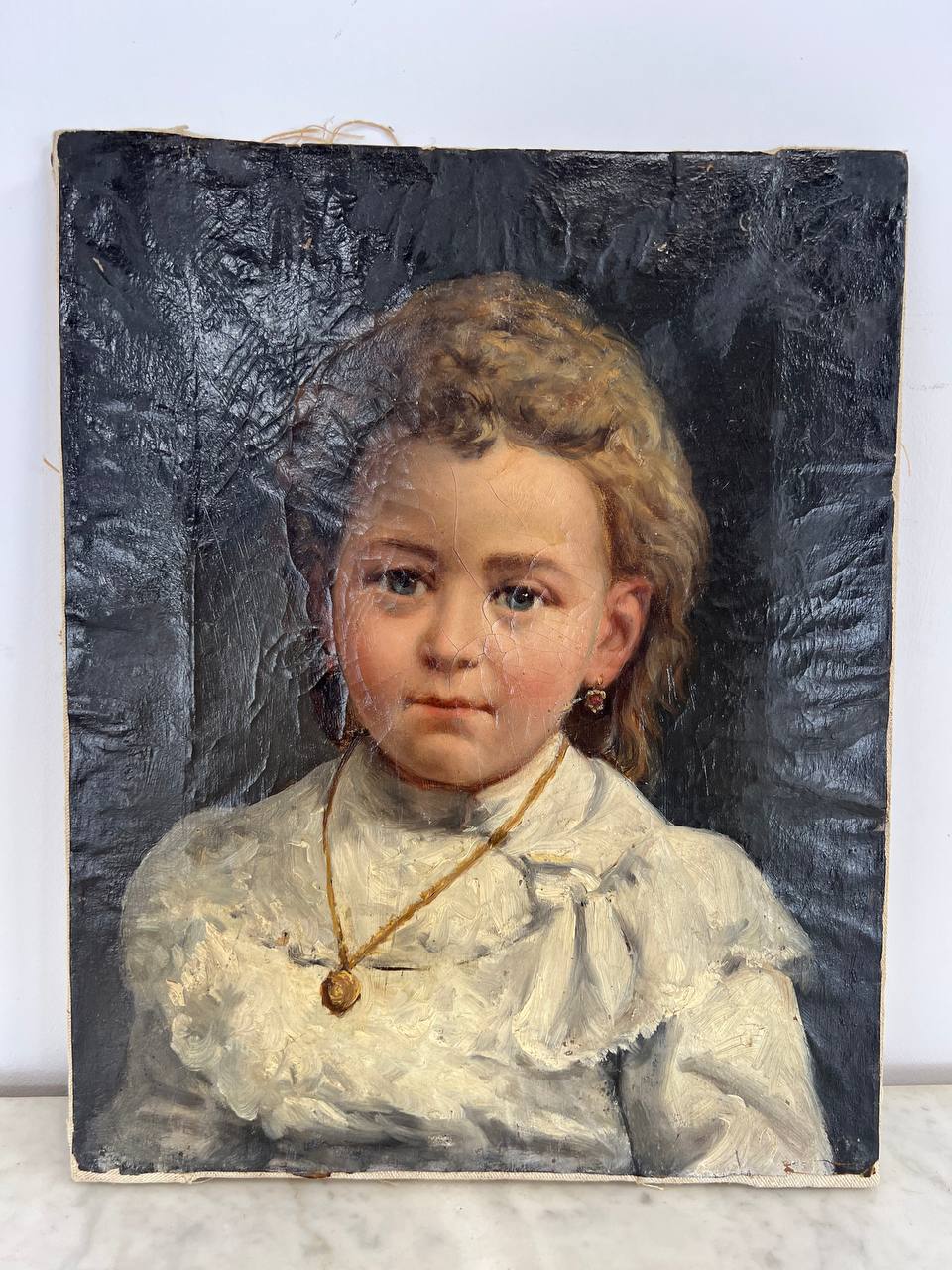 Антикварний дитячий портрет